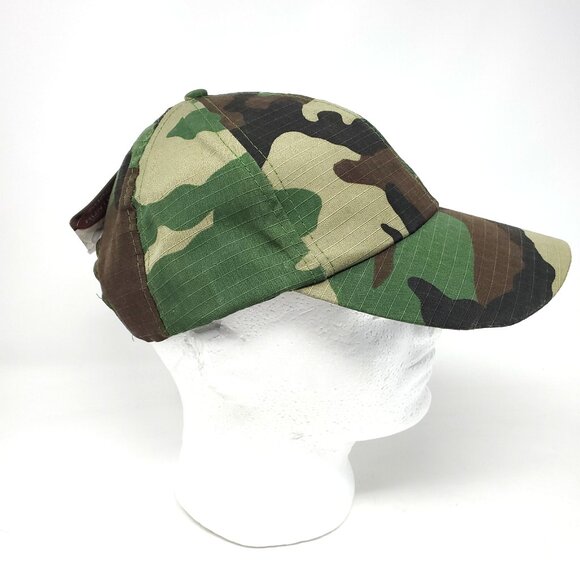 Rubies Costume Camo Baseball Hat Cap Mens OSFM Green Hook Loop Adjustable Strap - Picture 2 of 9